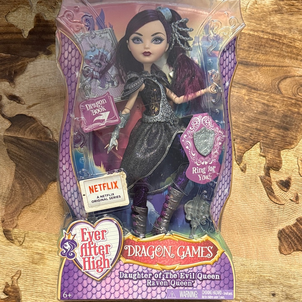 Ever After High Dragon Games Raven Queen Doll - Purple and Black